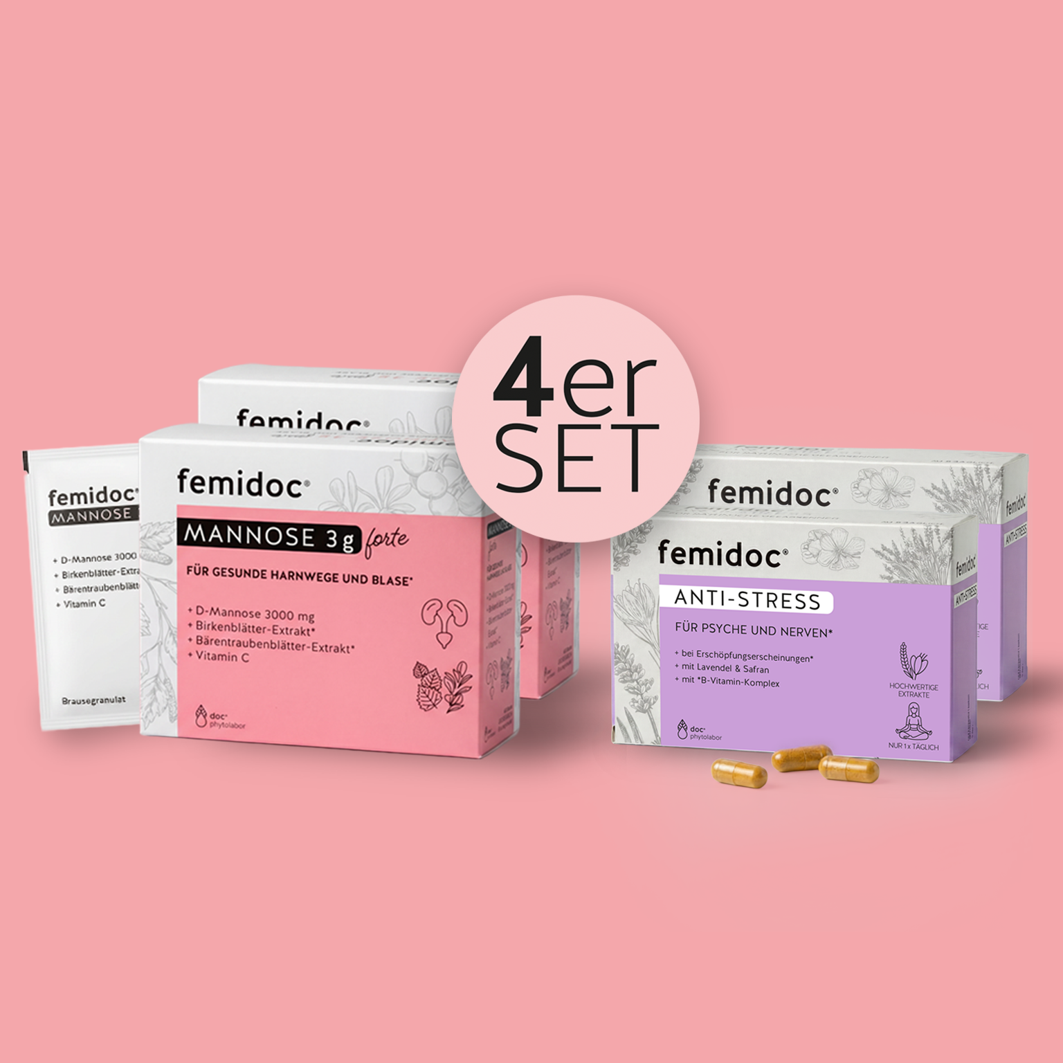 Blasen Forte- & Stress-Support Duo – 4er Set