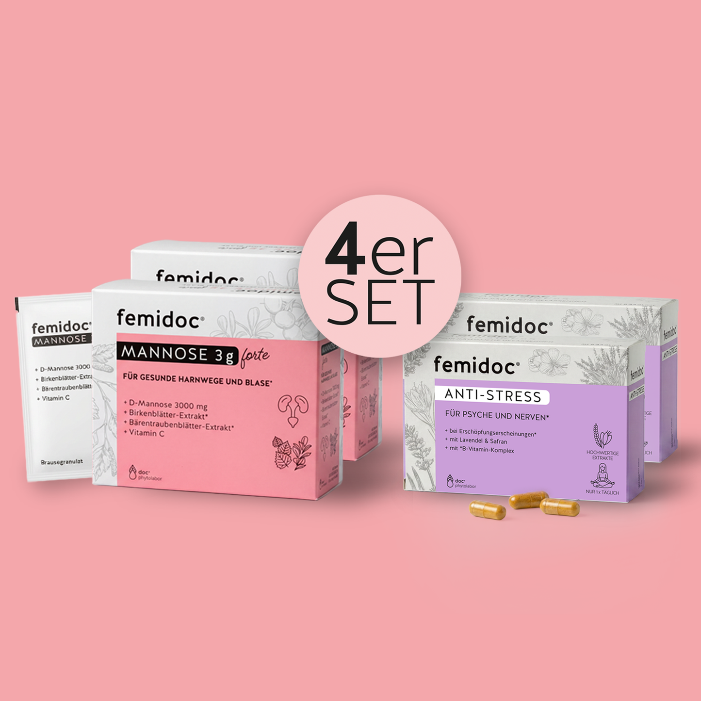 Blasen Forte- & Stress-Support Duo – 4er Set