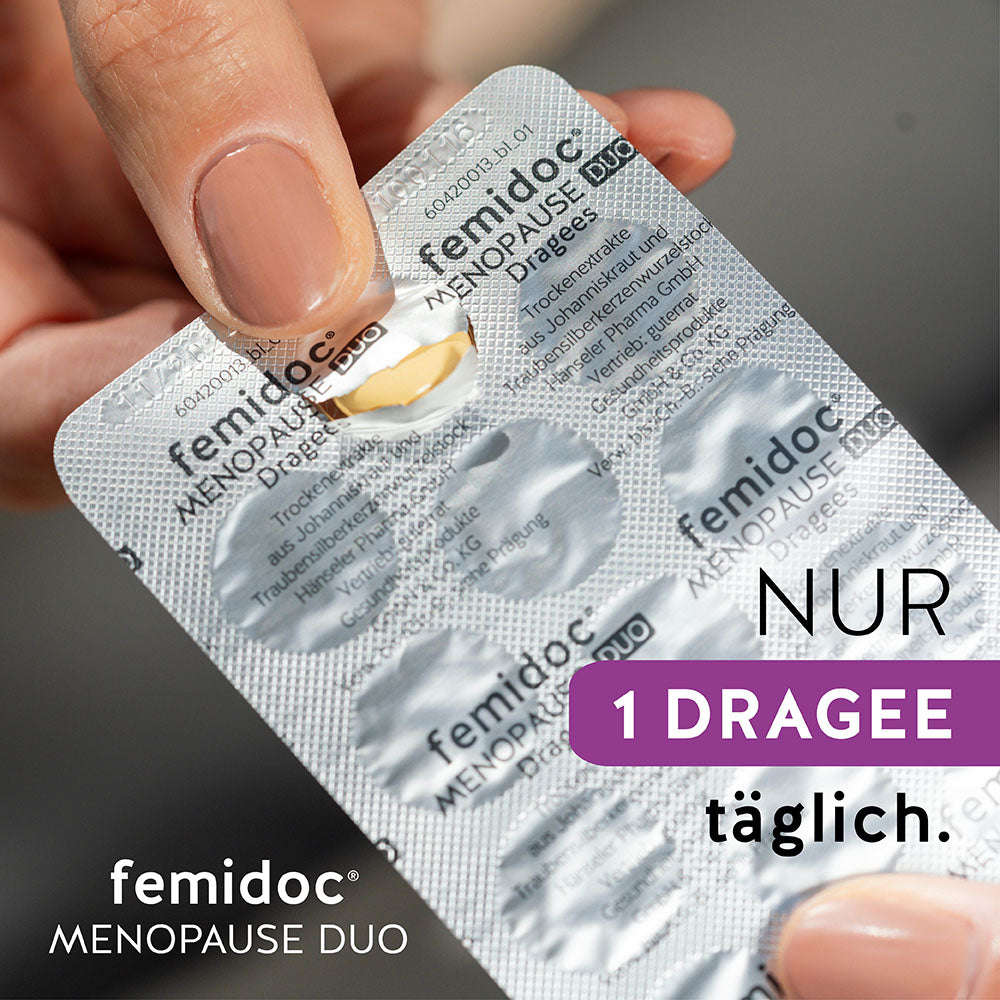 MENOPAUSE DUO - nur 1 Dragee täglich - femidoc®