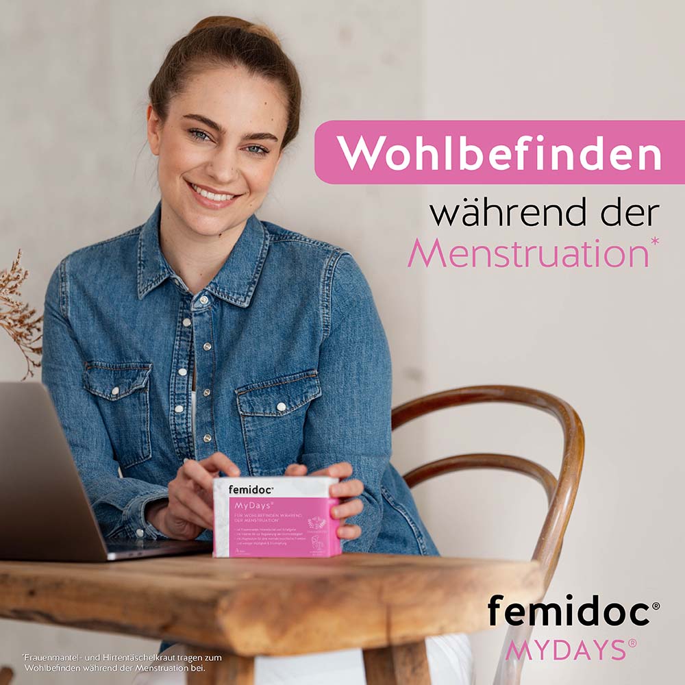 Wohlbefinden während der Menstruation mit MyDays® - femidoc®