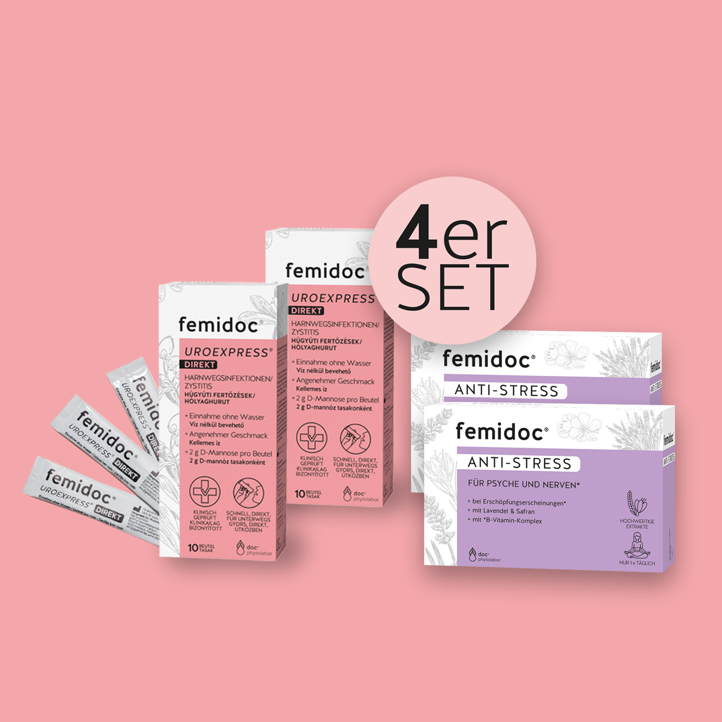 Blasen- & Stress-Support Duo To-Go – 4er Set