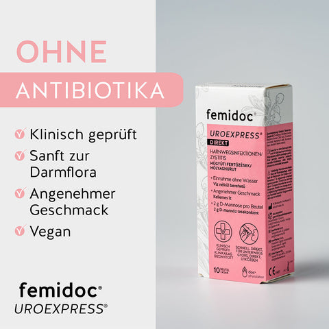 UROEXPRESS® DIREKT anstatt Antibiotika - femidoc®
