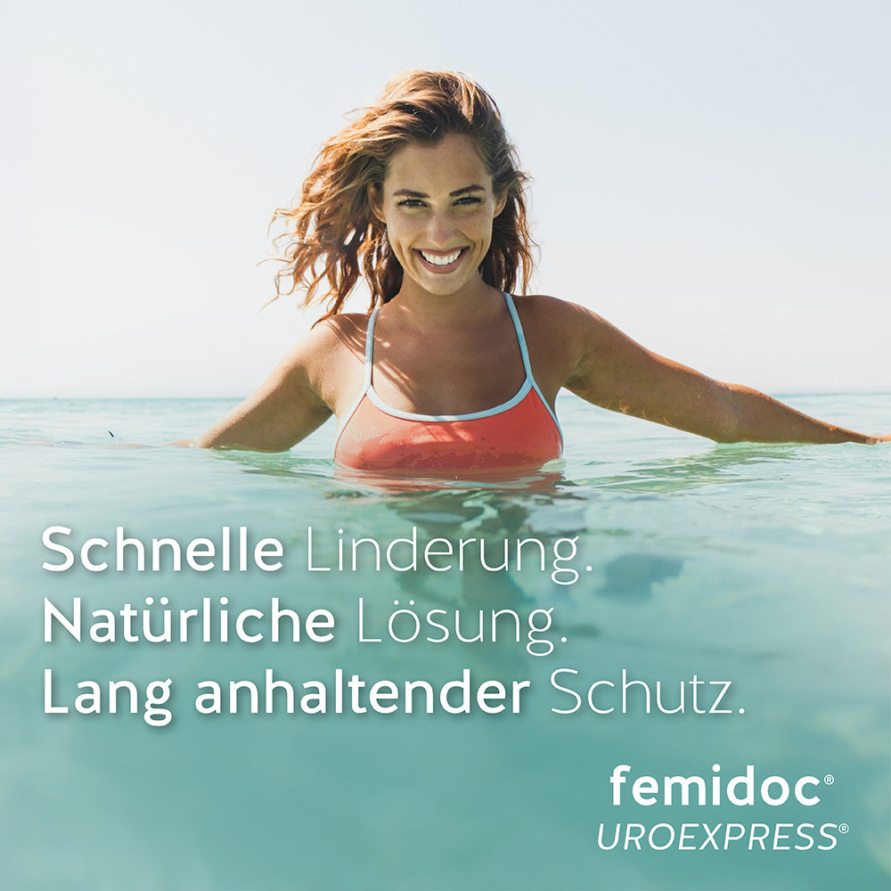 Schnelle Linderung bei Blasenentzündungen mit UROEXPRESS® FIZZ - femidoc®
